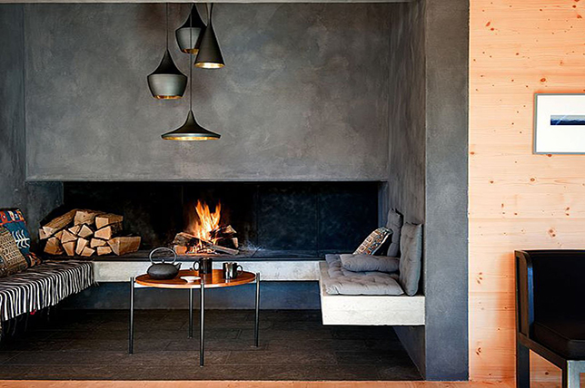 Cabinet feel fireplace design ideas