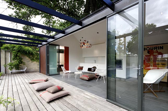 modern minimal pool house plans