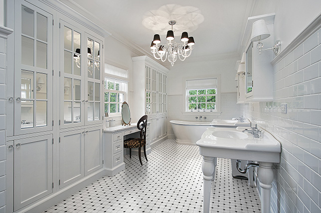 white bathroom tile ideas