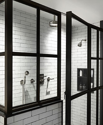 Bathroom subway tiles