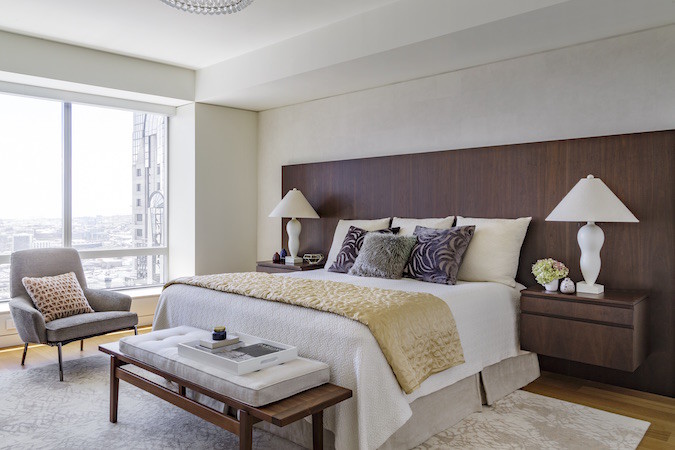 Luxury apartment master bedroom