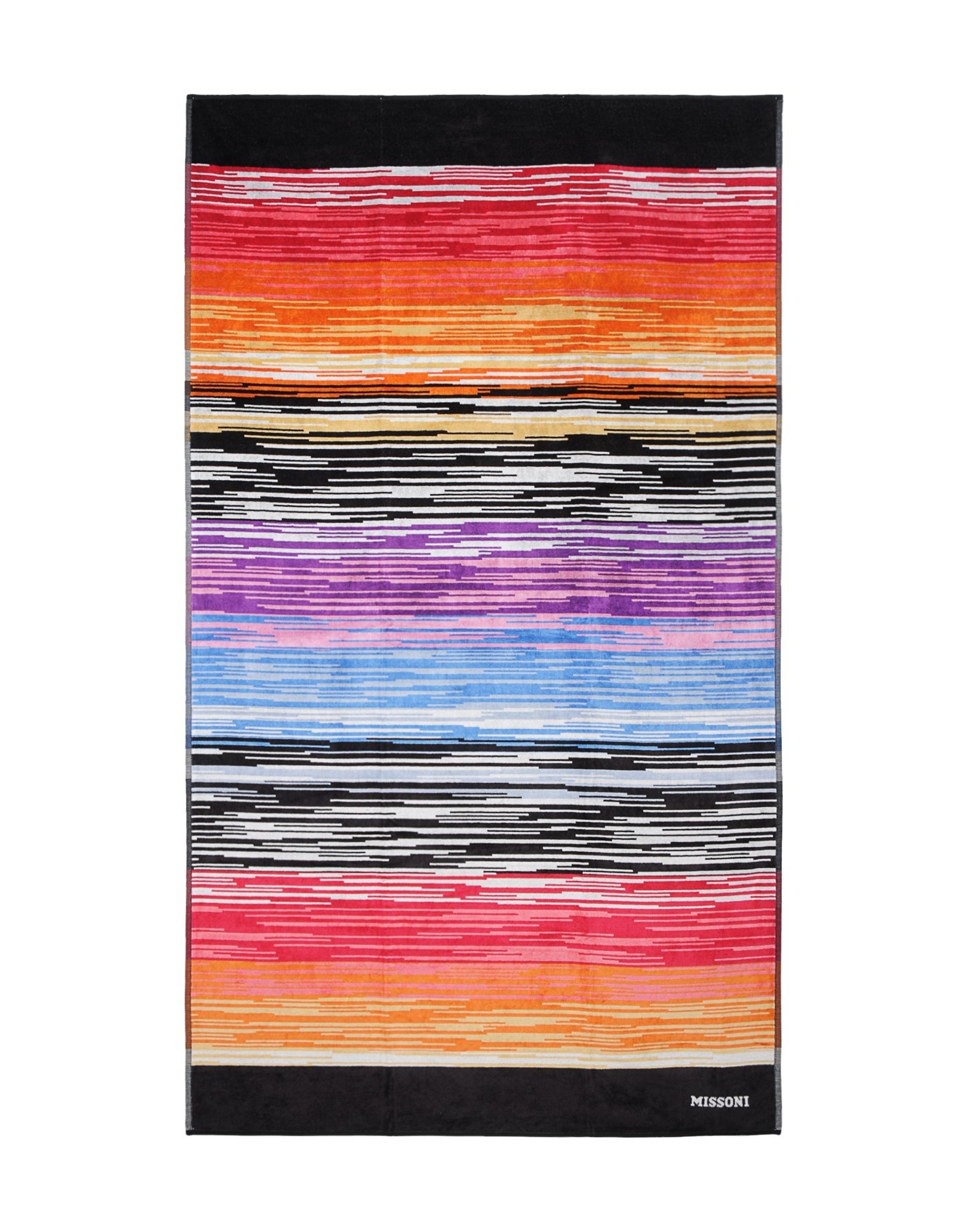 multicolored beach towel with slub pattern