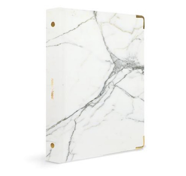 Mini binder with marble print