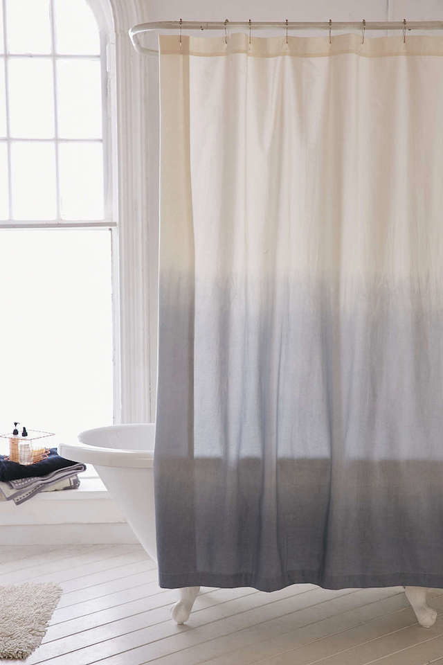 gray ombre shower curtain