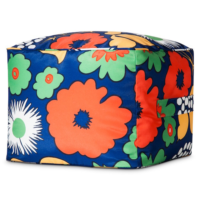 light stool with floral print