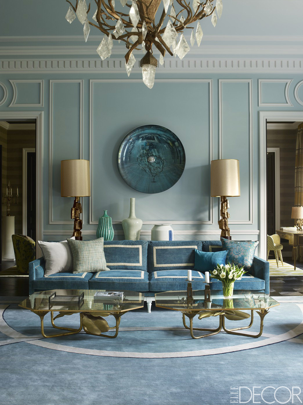 Robin egg blue elegant room