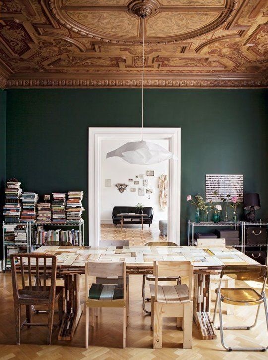 green dining room inspiration