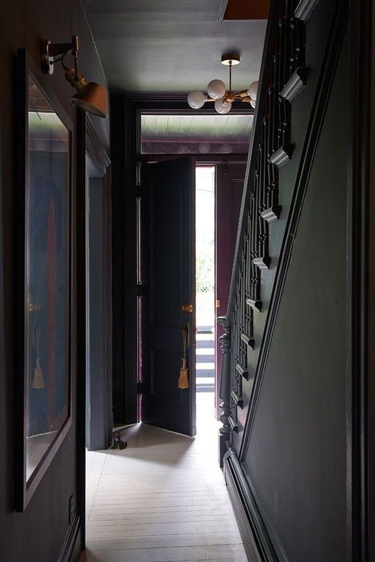 dark color hallway design
