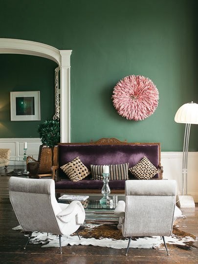 green living room color