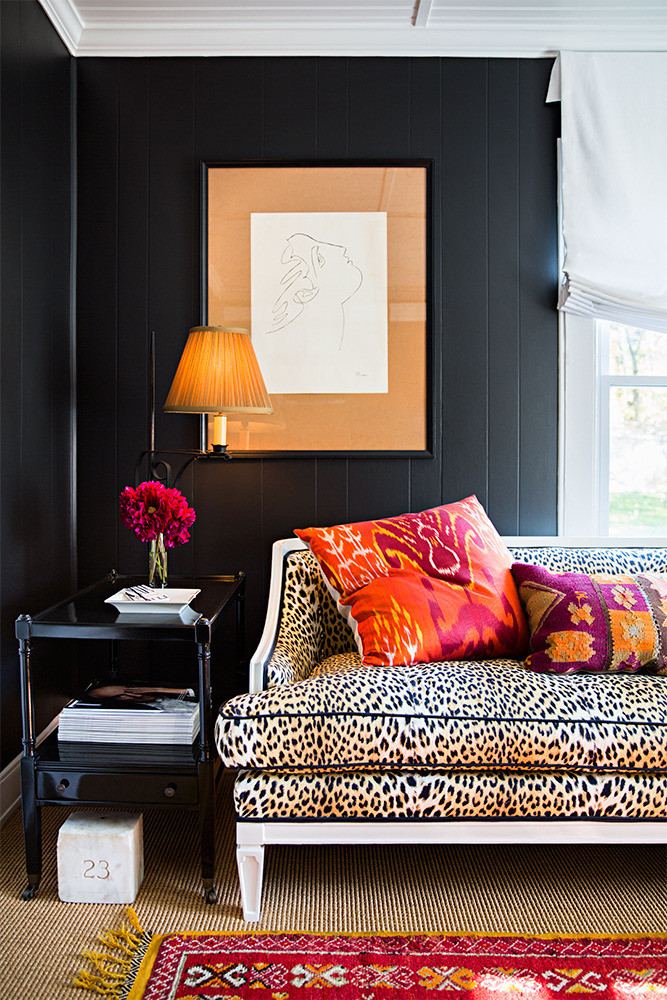 Leopard print sofa