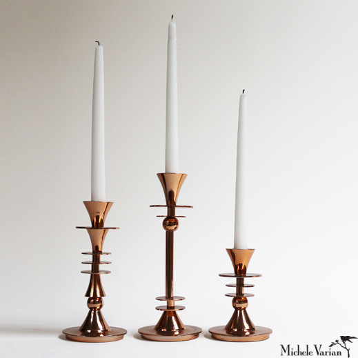 decorative candle holder made of copper
