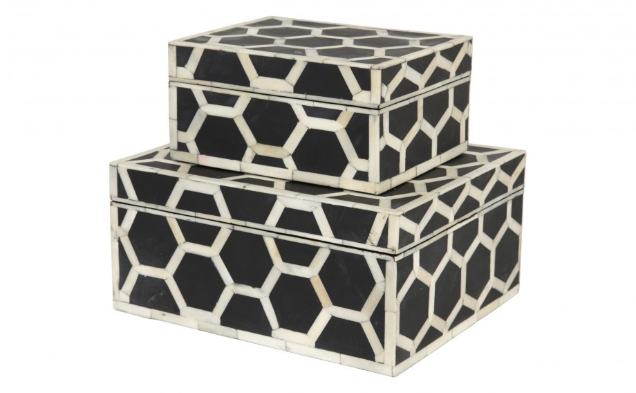 Storage boxes for bone inlays