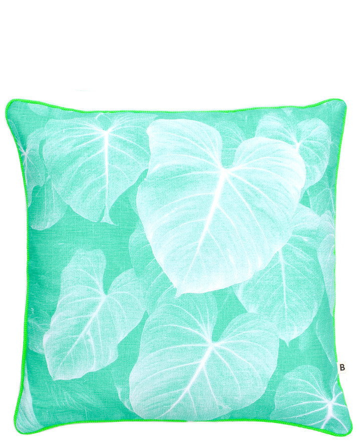 Palm leaf throw pillow