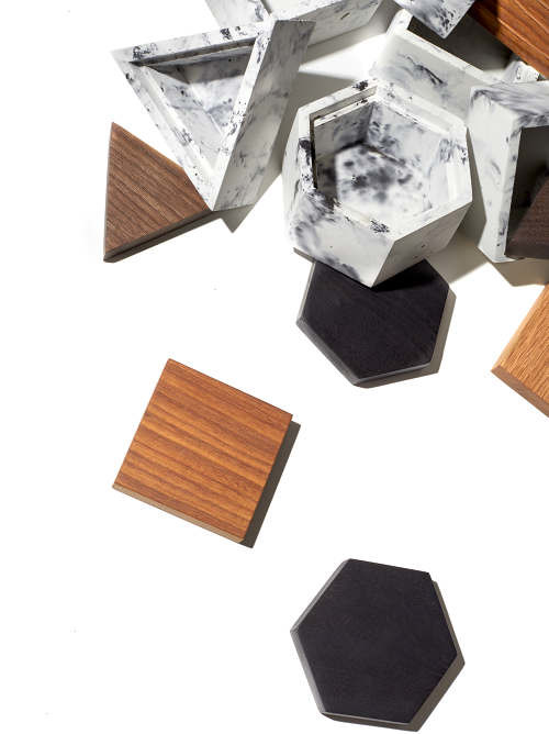 geometric marble boxes
