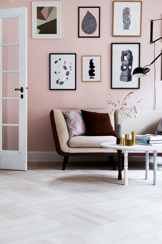 Light pink wall paint color living room