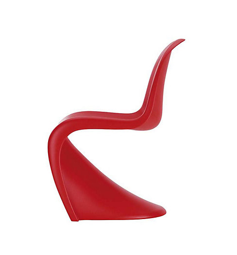 red curved children's chair