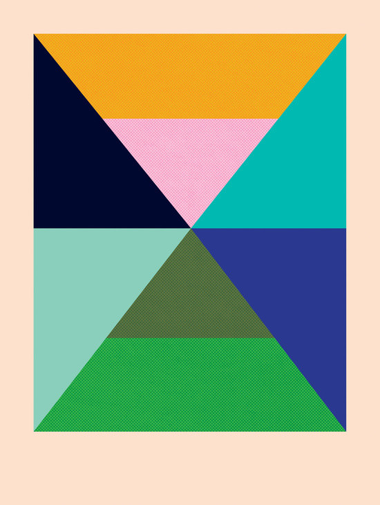 Colorful geometric art print