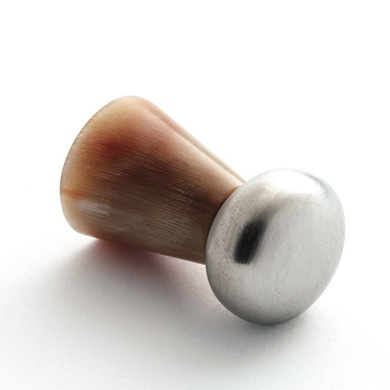 Nickel and horn drawer pull