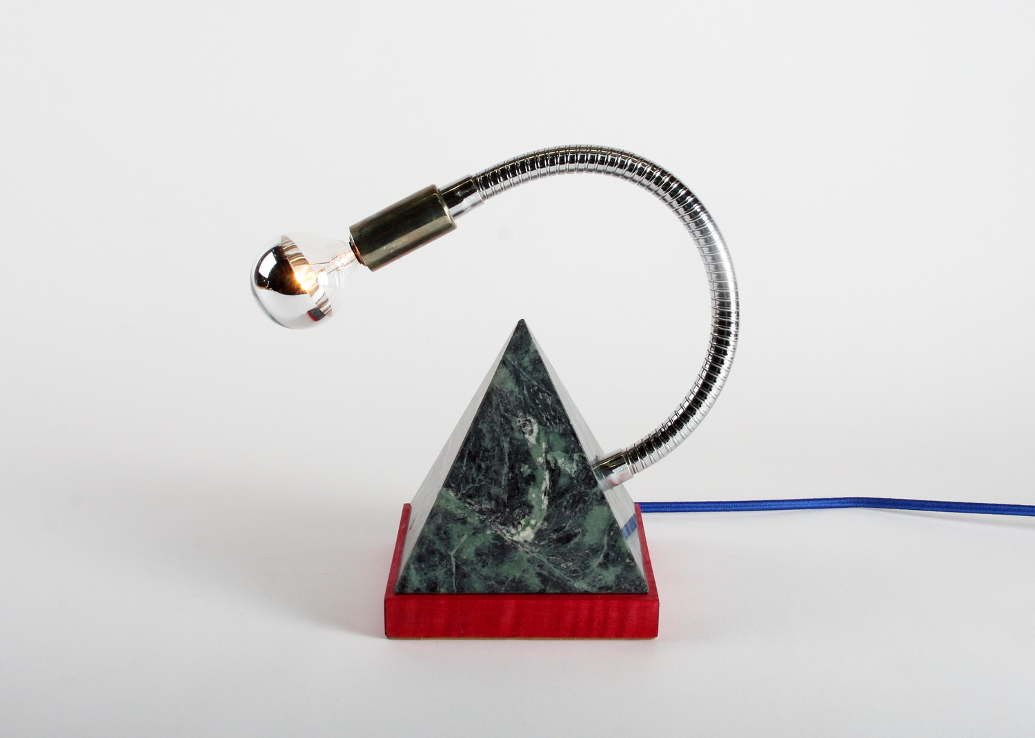 Desk lamp with marble base