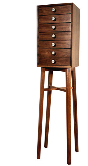 Pedestal legs made from wooden drawers