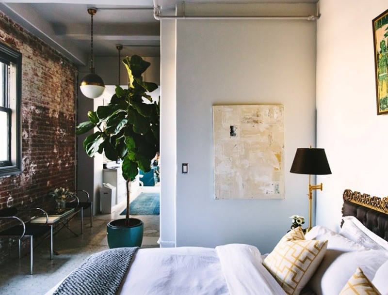 Loft apartment bedroom design