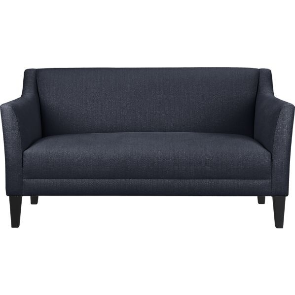 upholstered blue love seat