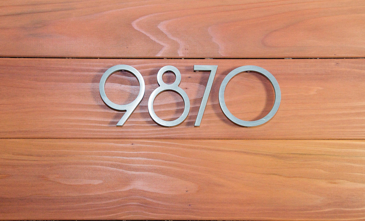 Stainless steel house numbers