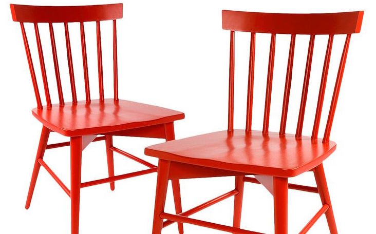 Stylish red Windsor chair