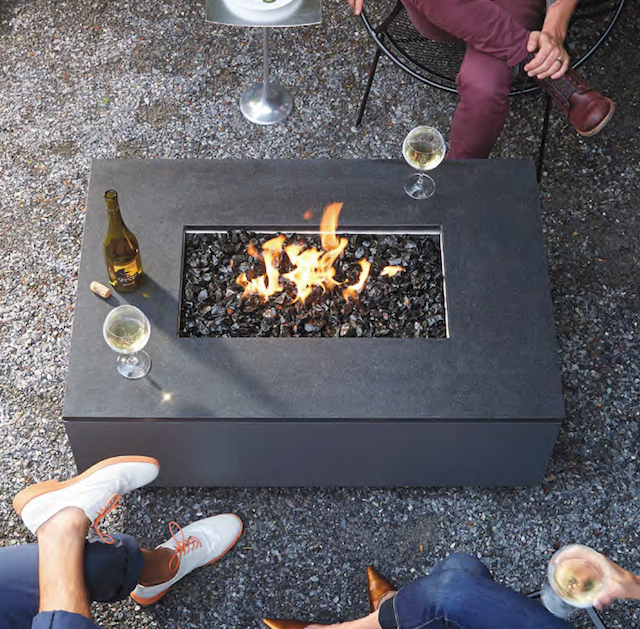 Granite Aluminum Rectangle Fire Pit Table
