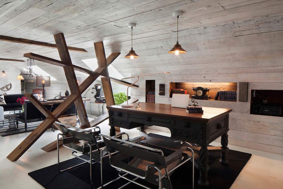 rustic chic home office desk