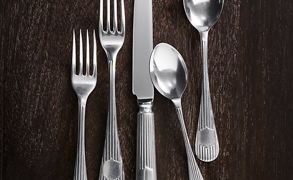 Shield silver cutlery