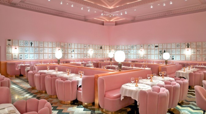 Pink room sketch in London