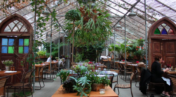 Greenhouse dining area