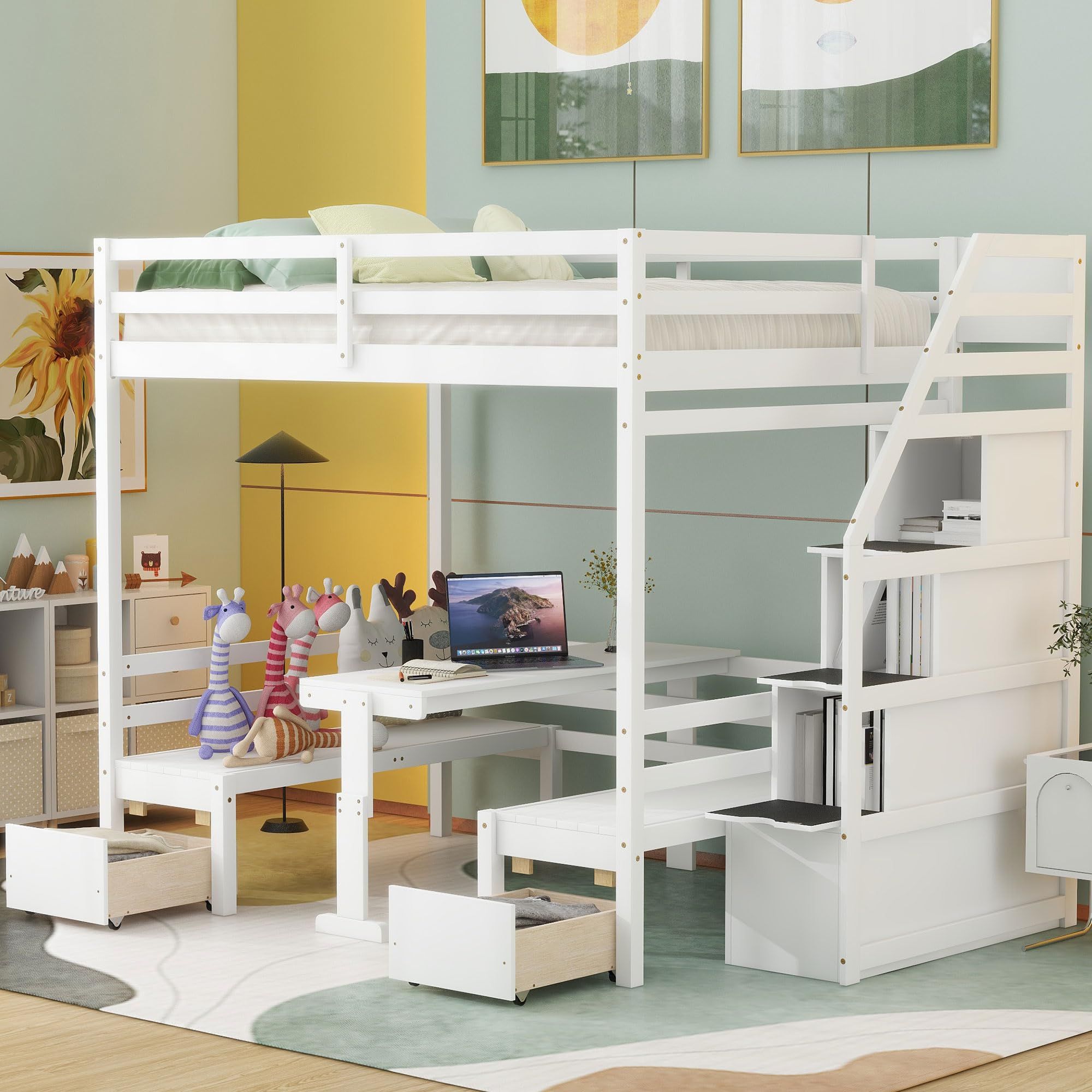 The Beauty of White Bunk Beds with Stairs: A Stylish and Functional Sleep Solution