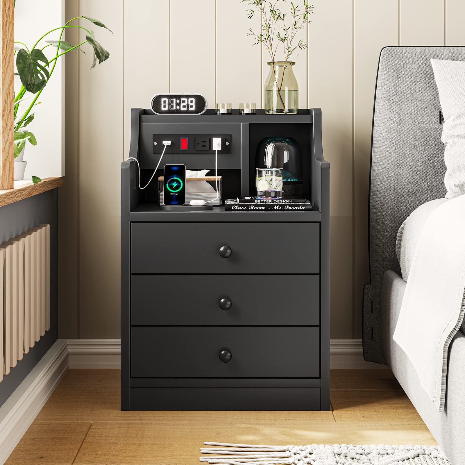 A Stylish Addition to Your Bedroom: Small Black Bedside Table