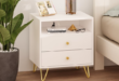 Small White Bedside Table