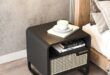 Black And White Bedside Table