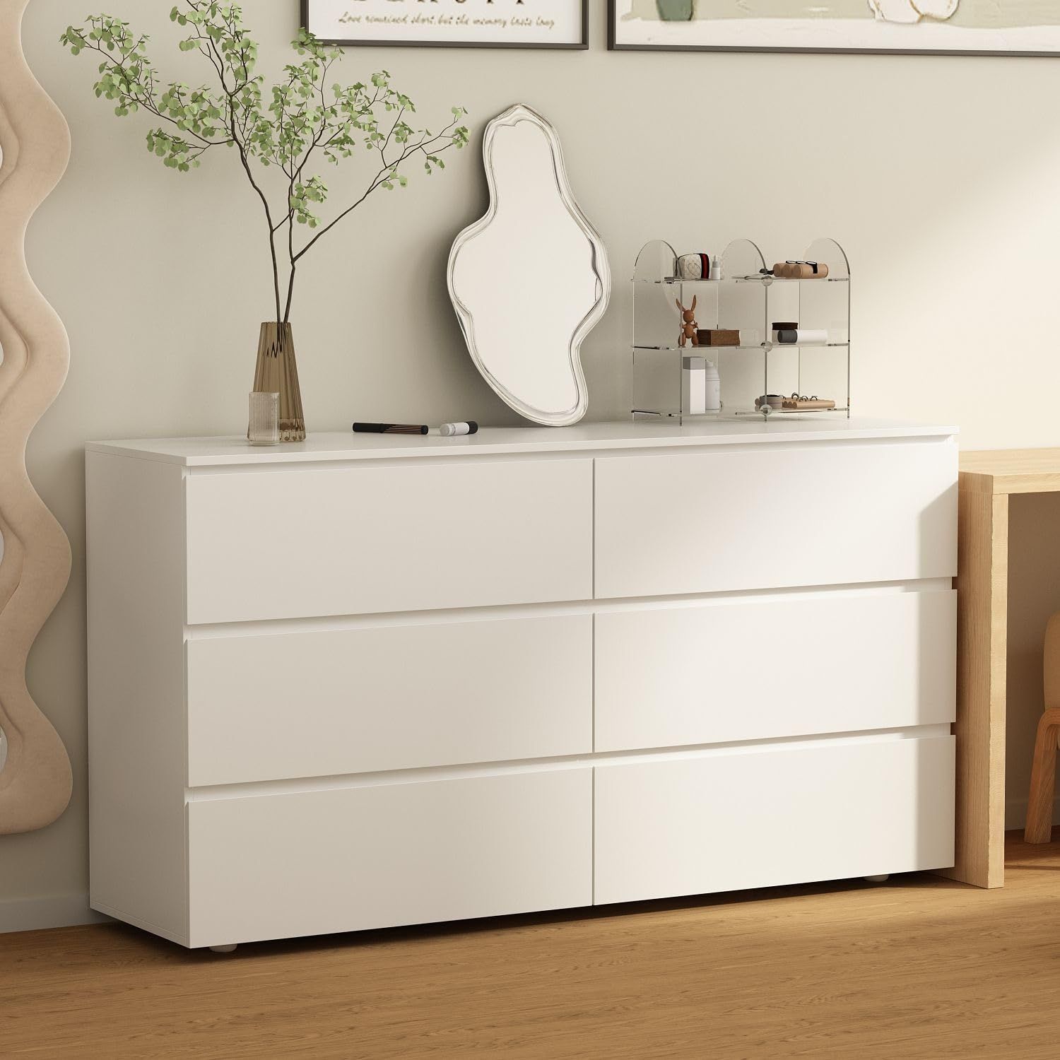 Elegant Storage Solution: White Chest Of Drawers