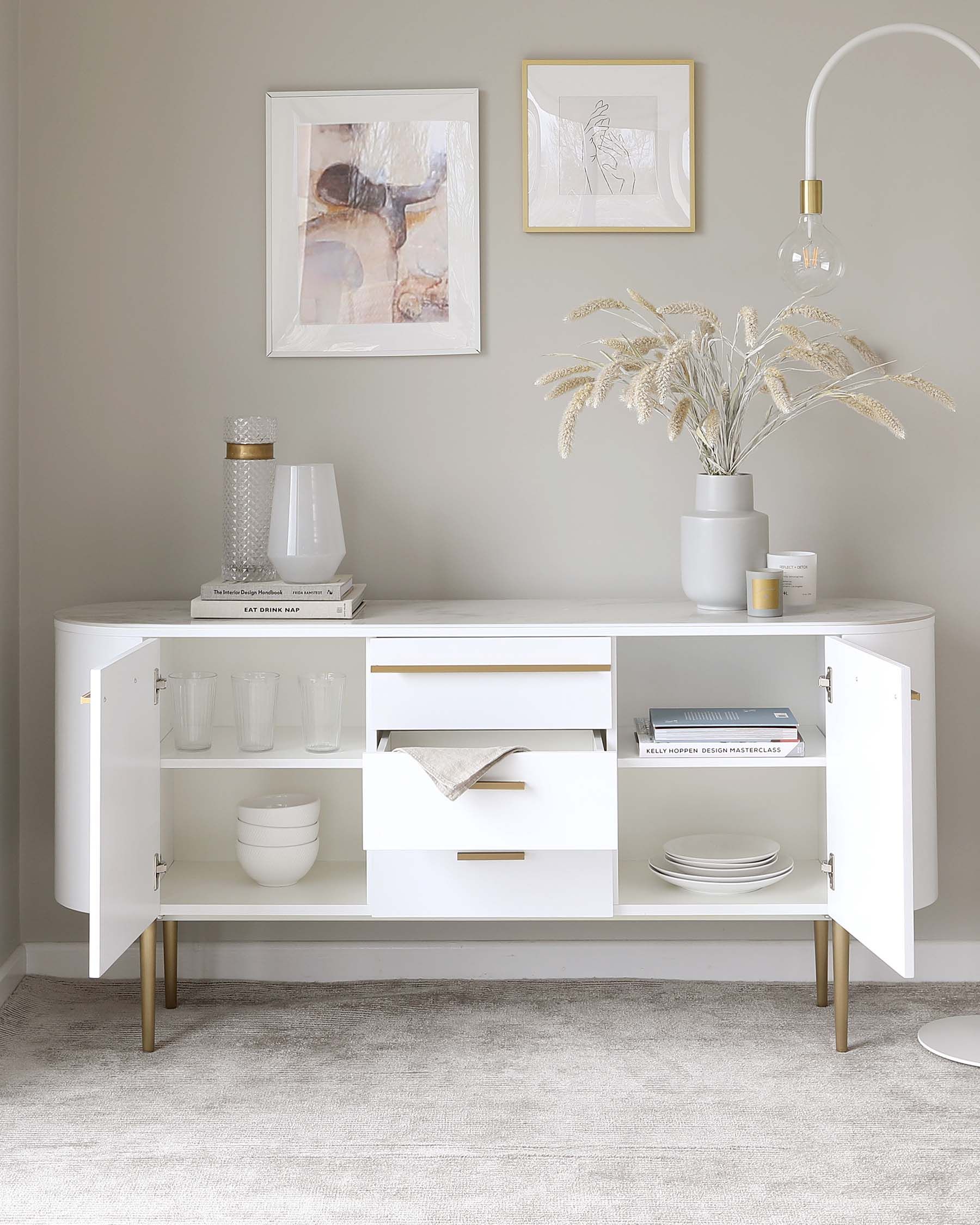 Elegant White Sideboard: A Stylish Addition to Any Home