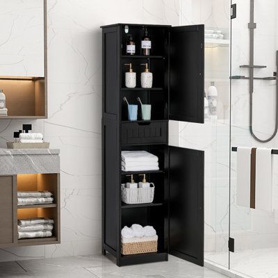 Elegant and Stylish Black Bathroom Storage Cabinet for Your Home