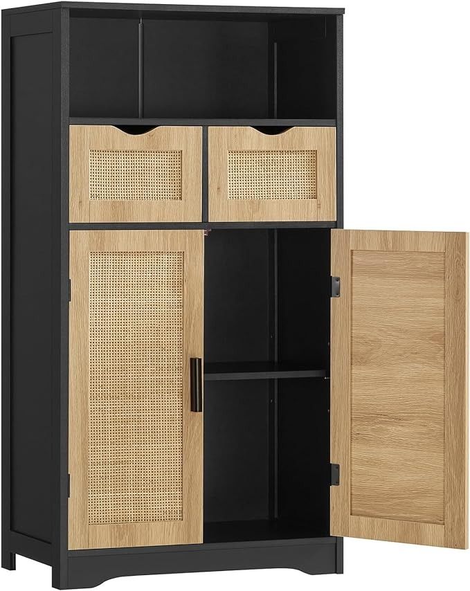 Elegant and Stylish Black Bathroom Storage Cabinet