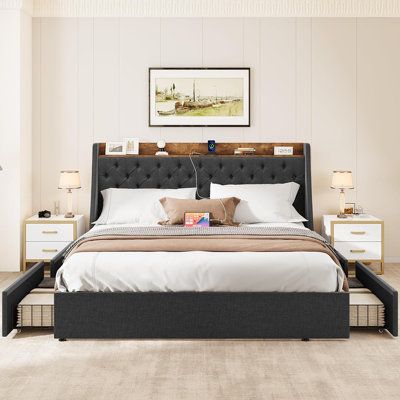 Luxurious Bed Frame with Ample Storage: The King Size Bed with Drawers