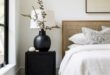 Black And White Bedside Table