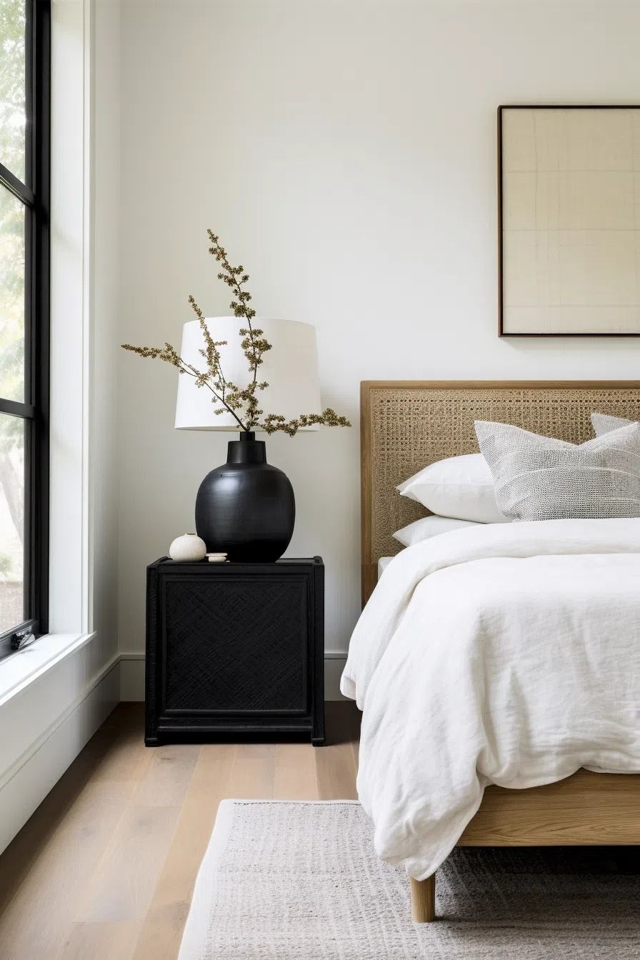 Stylish Monochrome Bedside Table: A Perfect Addition to Your Bedroom Decor