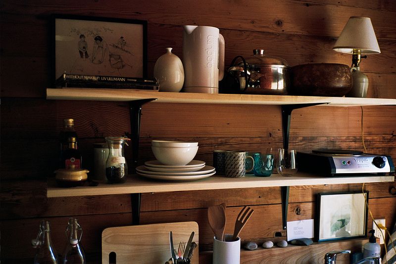 Stylish Wall Shelves Made of Wood and Metal