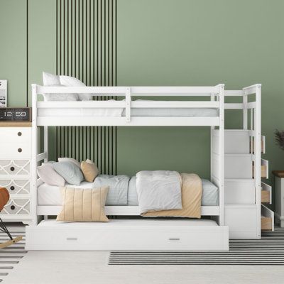 The Perfect Solution for Limited Space: White Bunk Beds With Stairs