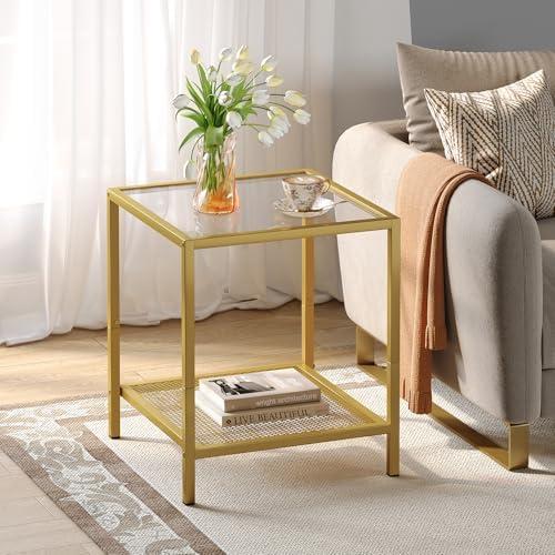 Effortless Elegance: Reviewing the SAYGOER Gold Glass Side Table