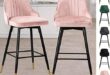 Stylish Comfort: Our Review of Bekrvio’s Velvet Bar Stools