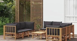 Transforming Outdoor Spaces: Our Review of the 9-Piece Bamboo Lounge Set