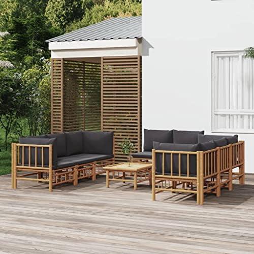 Transforming Outdoor Spaces: Our Review of the 9-Piece Bamboo Lounge Set